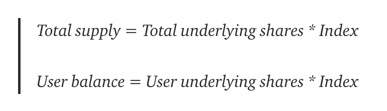 11/ BTC+ distributes interest using rebase mechanism. It manages a variable named index which represents the ratio between the underlying shares and the actual balance amount.