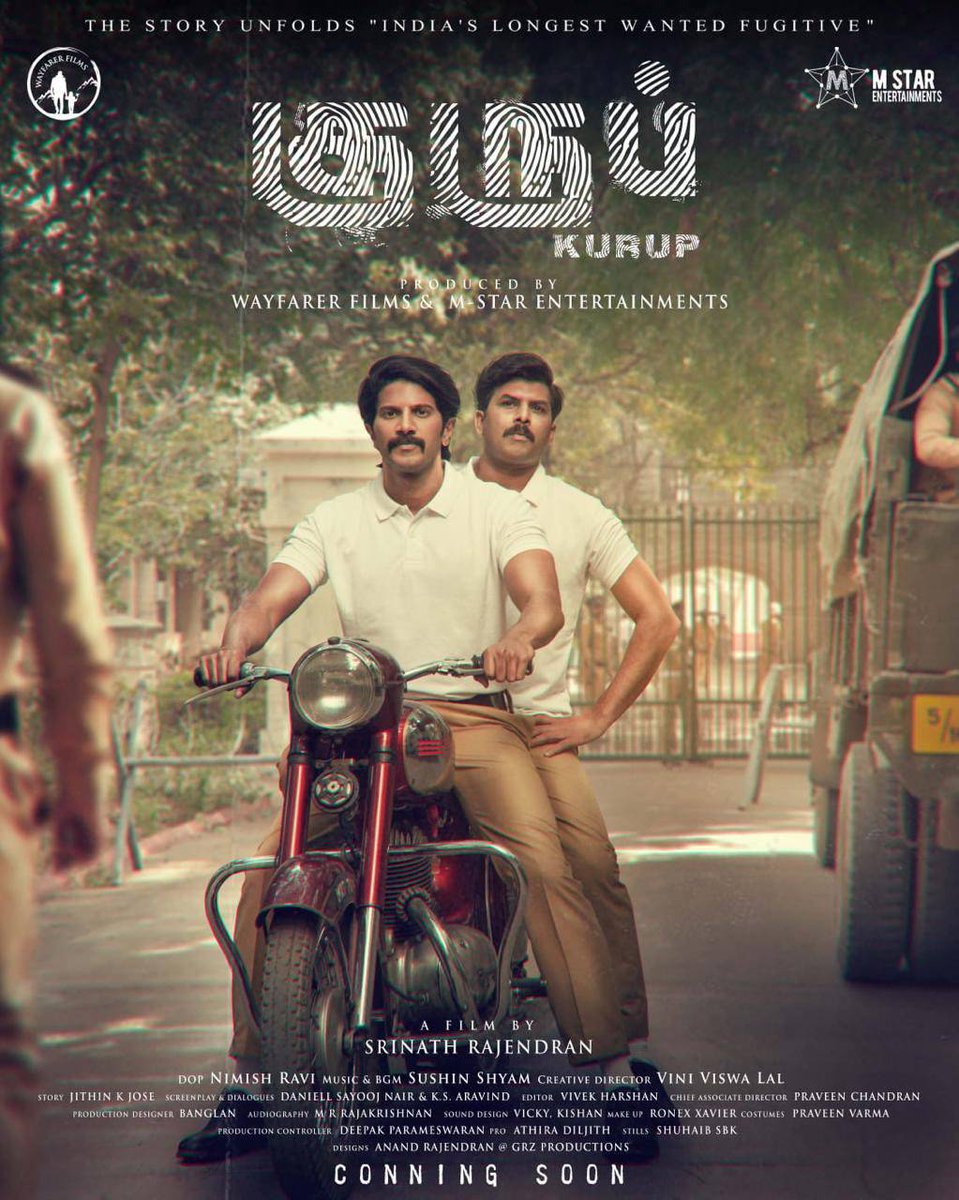 YougleFandom's tweet photo. Lates poster of #Kurupp featuring @dulQuer and @SunnyWayn 😍🔥👌

Follow @YougleFandom for more updates 👍

#DulquerSalmaan #sunnywayne #DQ #Dulquer #dqfans #kuruppmovie #YougleFandom https://t.co/HCMj8zpeQi