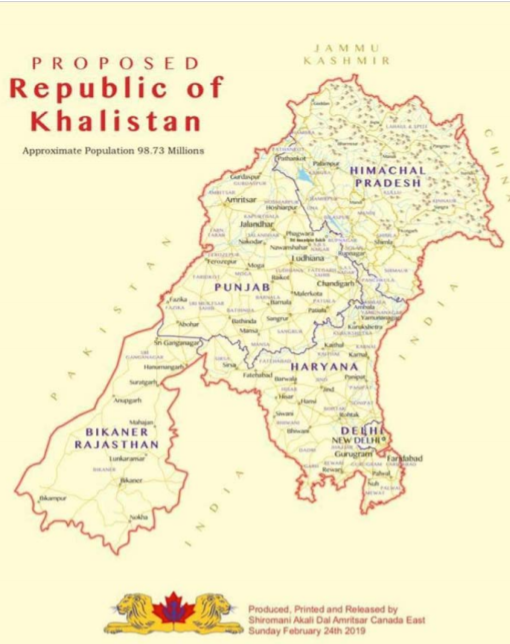 It makes more sense when you would compare the proposed map of Khalistan. While old map suggests 65% of Khalistan falls in Pak & the new one has NOT EVEN AN INCH in PAK rather they expand the territory of Indian fraction.5/6