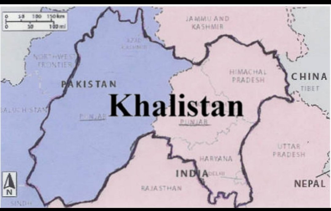 It makes more sense when you would compare the proposed map of Khalistan. While old map suggests 65% of Khalistan falls in Pak & the new one has NOT EVEN AN INCH in PAK rather they expand the territory of Indian fraction.5/6