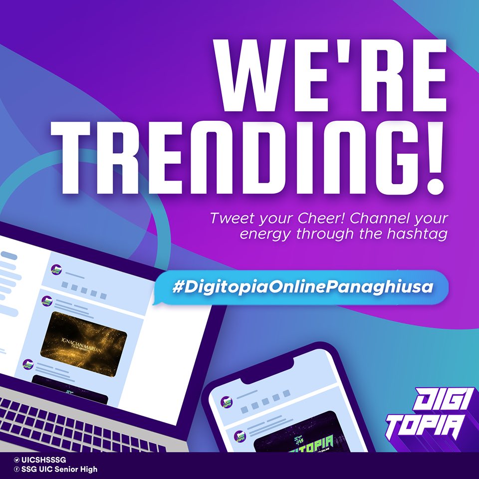 UICSHSSSG's tweet photo. Just when we thought No. 7 was enough 👀

Despite the distance, we unite virtually. We’re currently at No. 5 for #DigitopiaOnlinePanaghiusa and No. 7 for #OneUIC! 🤩✨

Basta Immaculada, abtik! https://t.co/o17eIrn5Q8