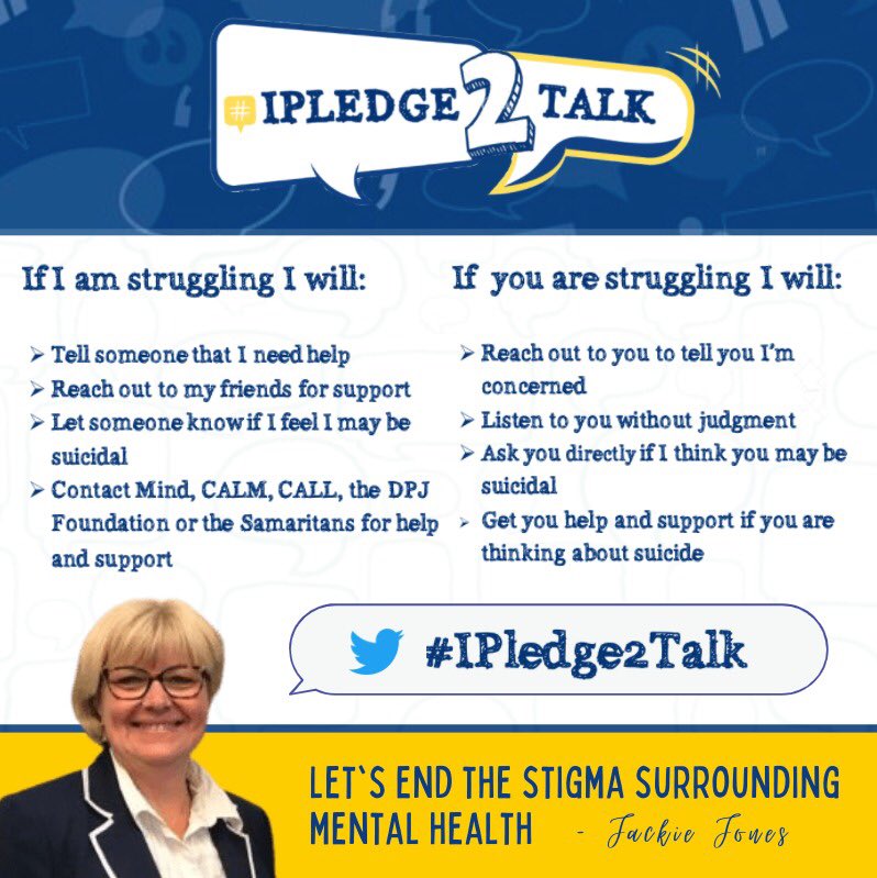 JackieJonesWal1's tweet photo. Today is #TimeToTalk day: say hello to someone you haven't spoken to in a while! By encouraging more conversations we're helping create an open culture to talk about mental health. Get involved in the #IPledge2Talk campaign - make your own pledge at https://t.co/JOyboZCBpF https://t.co/PI3bWhjQ1H