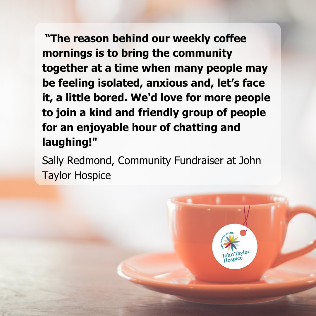 jthospice's tweet image. Thanks for making it a brew-tiful catch-up! ☕️We were delighted to welcome people to our first virtual coffee morning yesterday and hope to see even more faces next Wednesday 10 February at 10.30am. #TimeToTalkDay