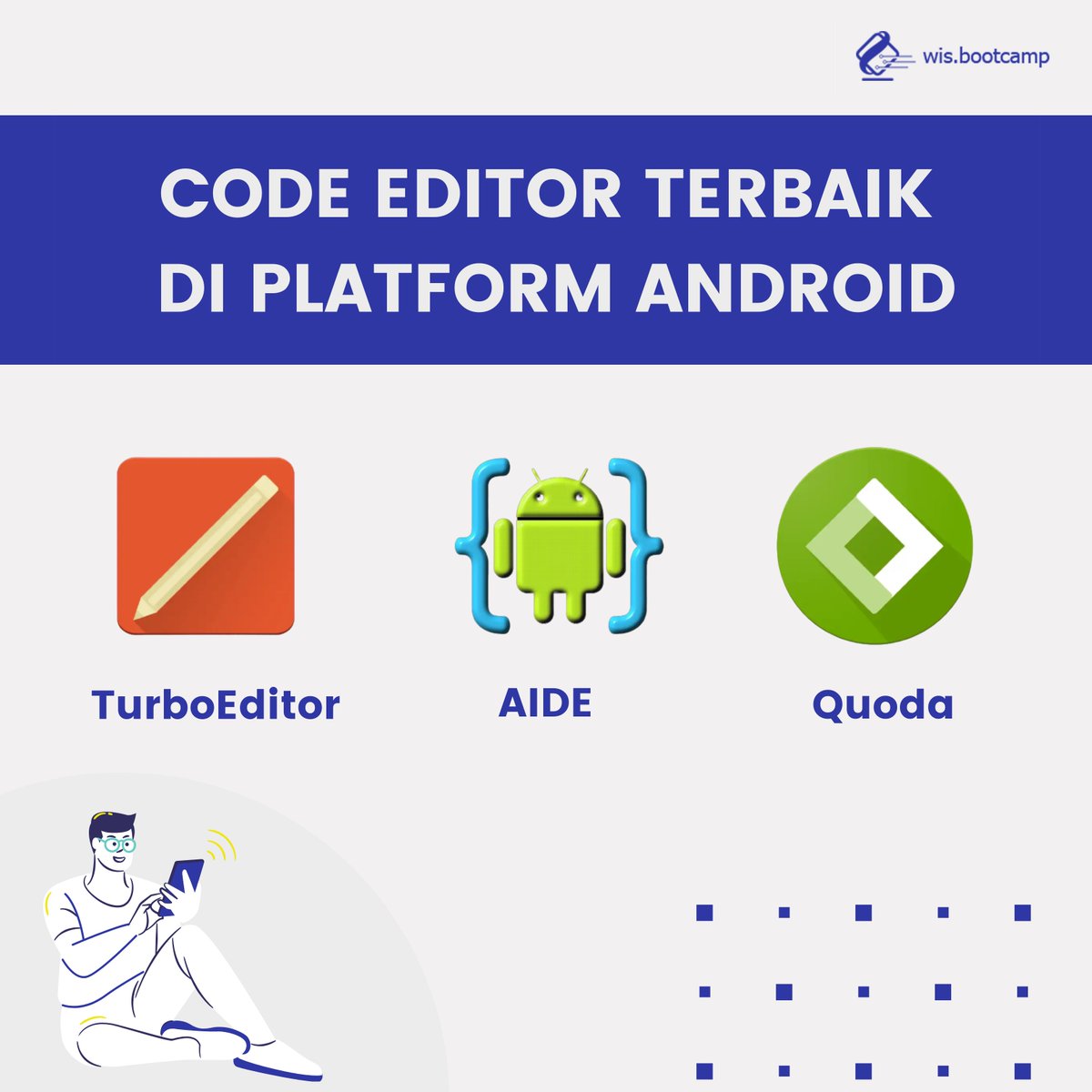 wisbootcamp's tweet image. Hai Wiser !
Kalian pake code editor yang mana nih? 🤔

#WISER #codingindonesia #teknikinformatika #teknologi #anakit #programmermalang #programmerslife #peoplewhocode #programmingisfun #coding #learnprogramming