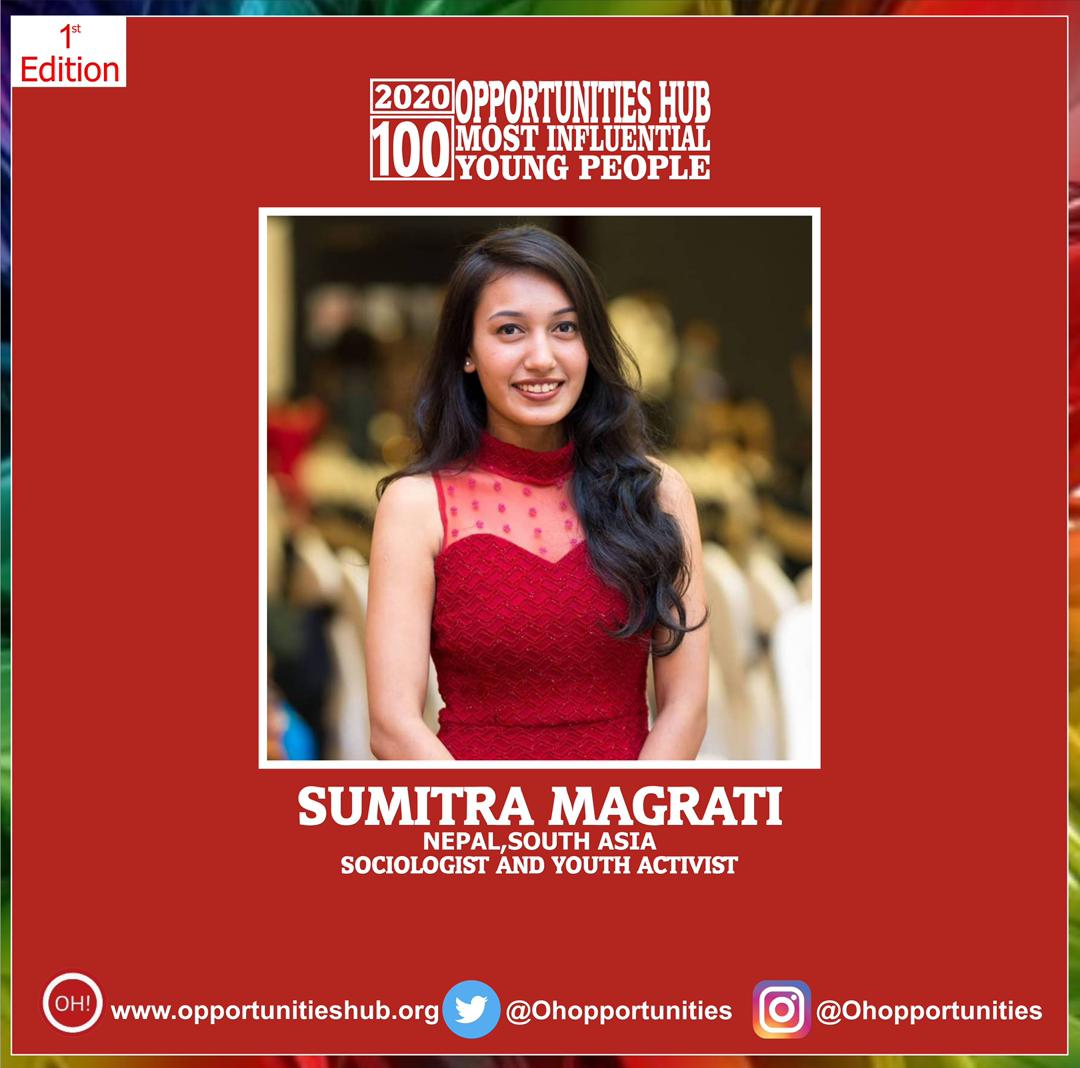 Dalit Dignity First (@dalitdignity1st) on Twitter photo Congratulations <a href="/sumitra_magrati/">Sumitra Magrati</a>
Opportunities hub has announced the First annual publication of the 100 Most Influential Young people Award list for 2020.The award is to recognise young people for their outstanding work to change the world.
Click linkЁЯСЙЁЯП╜
bit.ly/3tmLnK2 Congratulations <a href="/sumitra_magrati/">Sumitra Magrati</a>
Opportunities hub has announced the First annual publication of the 100 Most Influential Young people Award list for 2020.The award is to recognise young people for their outstanding work to change the world.
Click linkЁЯСЙЁЯП╜
bit.ly/3tmLnK2