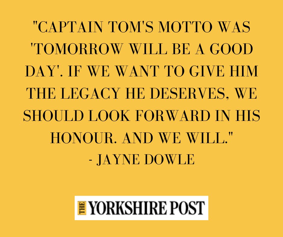 The Yorkshire Post (@yorkshirepost) on Twitter photo In her latest column, <a href="/JayneDowle/">Jayne Dowle</a>
pays tribute to Captain Sir Tom Moore - the extraordinary Yorkshire man who became a symbol of hope when we needed it most. bit.ly/2MooPrP In her latest column, <a href="/JayneDowle/">Jayne Dowle</a>
pays tribute to Captain Sir Tom Moore - the extraordinary Yorkshire man who became a symbol of hope when we needed it most. bit.ly/2MooPrP