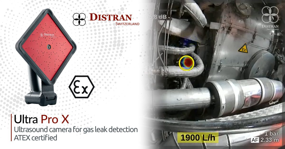 DistranSwitzerl's tweet photo. @Distran releases the 1st #ATEX #acousticimaging camera for #gasleakdetection in #oilandgas, #chemistry and power plant industries. Designed for use in potentially explosive atmospheres #hazardousenvironment
Read more: https://t.co/TNqRp78jpk 
#swisstech https://t.co/sLpfiYi4Iz