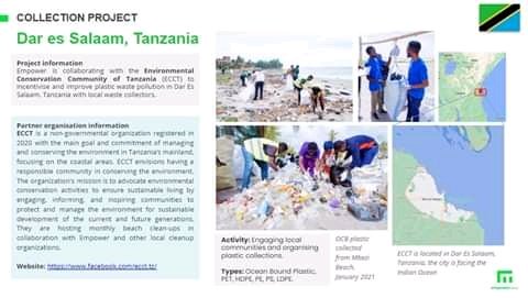Environmental conservation community of Tanzania (@ecct_org) on Twitter photo ECCT on the world map in beating plastic waste pollution.We feel highly privileged and honored working with Empower Plastic <a href="/empowerplastic/">Empower</a> to make this journey of beating plastic waste pollution possible
<a href="/ummymwalimu/">Ummy Mwalimu</a>
<a href="/NemcTanzania/">NemcTanzania</a>
#Beachcleanupmatters. ECCT on the world map in beating plastic waste pollution.We feel highly privileged and honored working with Empower Plastic <a href="/empowerplastic/">Empower</a> to make this journey of beating plastic waste pollution possible
<a href="/ummymwalimu/">Ummy Mwalimu</a>
<a href="/NemcTanzania/">NemcTanzania</a>
#Beachcleanupmatters.