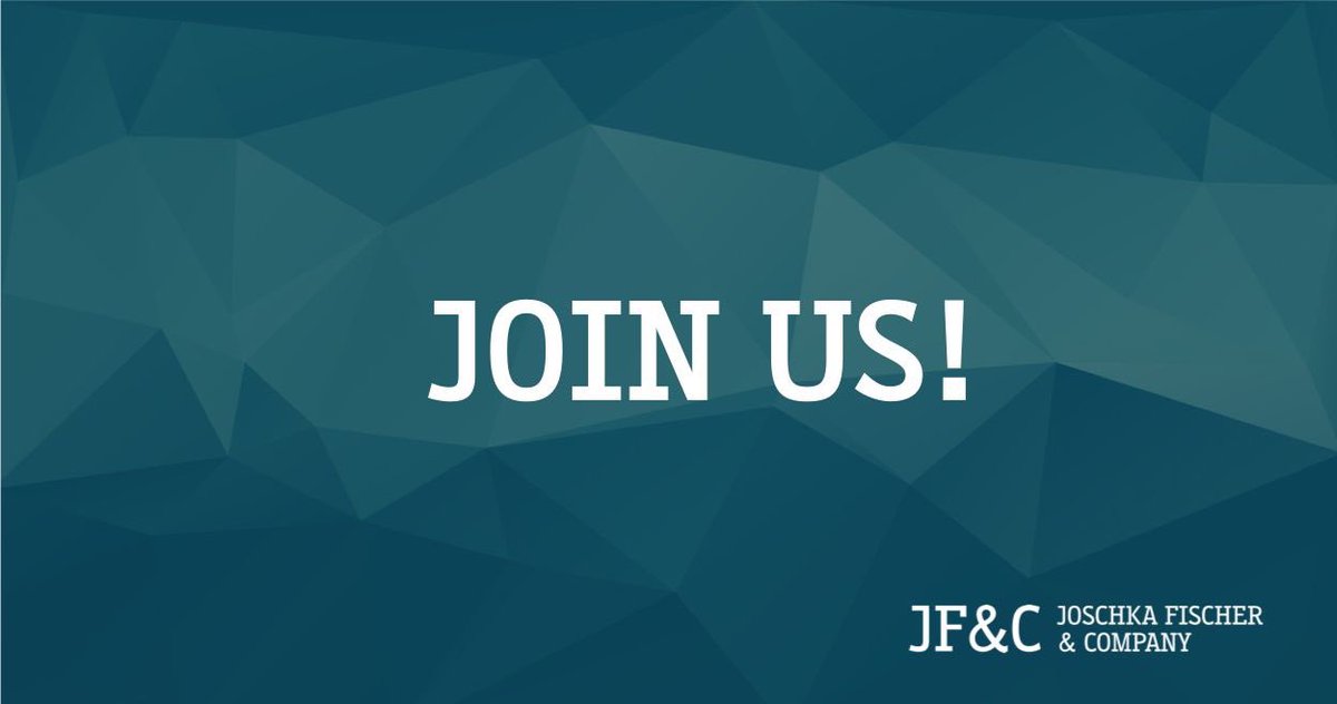 Spannende Themen &amp; ein nettes Team - wer hat Lust auf politische Strategieberatung bei Joschka Fischer &amp; Company? Wir suchen: Consultant (Fokus Mobilität, Digitalisierung), Vollzeit, ab sofort. Interessant? Dann schnell bewerben.👟 jfandc.de/wen-wir-suchen/ #jobs #jfandc
