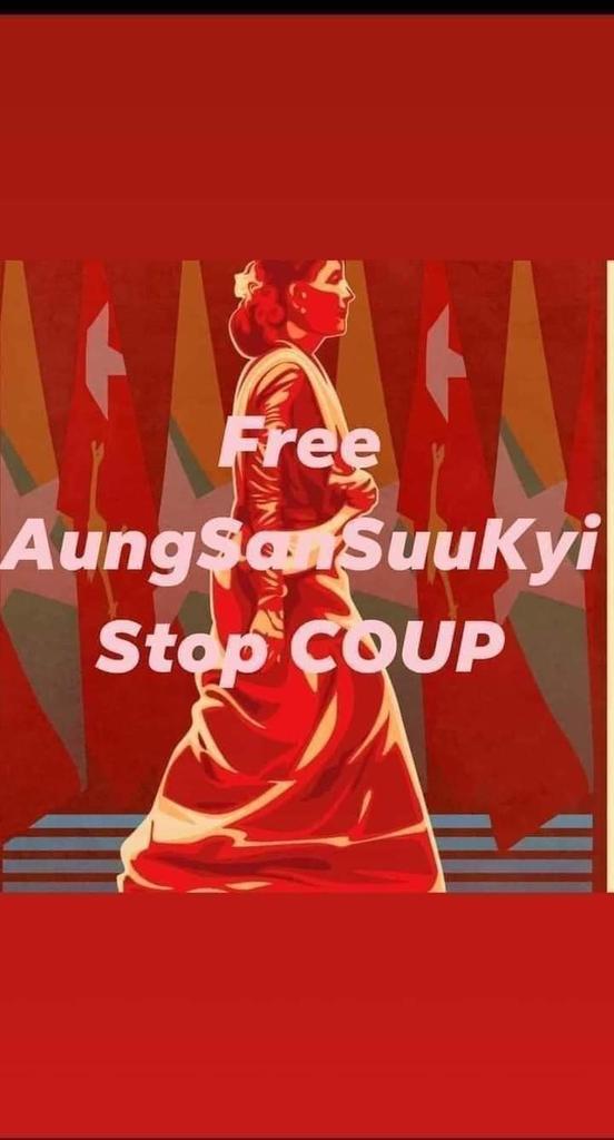.We strongly condemn Military coup.

We demand immediate release of state counseller Daw Aung San Suu Kyi, President U Win Myint, civilian government ministers and elected members of perliment. 
#SaveMyanmar  
#releaseaungsansuukyi
#mandateelectionresult
#UN 
#US
#PresidentBiden