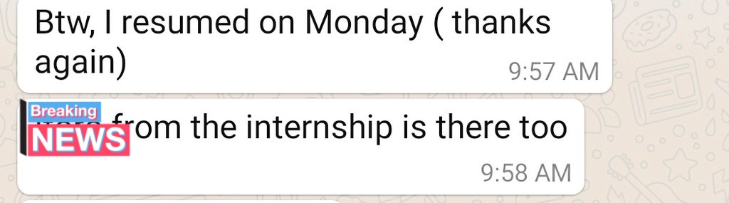 Got this message this morning from a @_growthacademy intern. That brings the total number of interns to have gotten jobs to 5. Super super excited for them they truly deserve it 💜💜.
PS: if you're looking to hire junior digital marketers, send me a DM