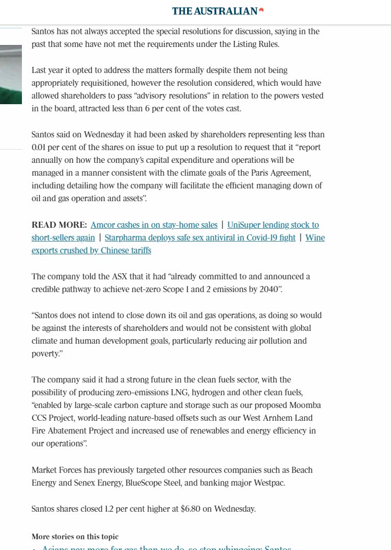 Folks: it's time for a quick thread about why major fossil fuel companies are trying to both expand their supply of harmful products while loading up with "net zero" targets. Today - it's  @SantosLtd.Let's dive in -with reference to my latest  @AustCCR:  https://ketanj0.medium.com/new-packaging-same-great-taste-why-fossil-fuel-companies-cant-admit-the-problem-is-the-product-7adc8ed95f1d