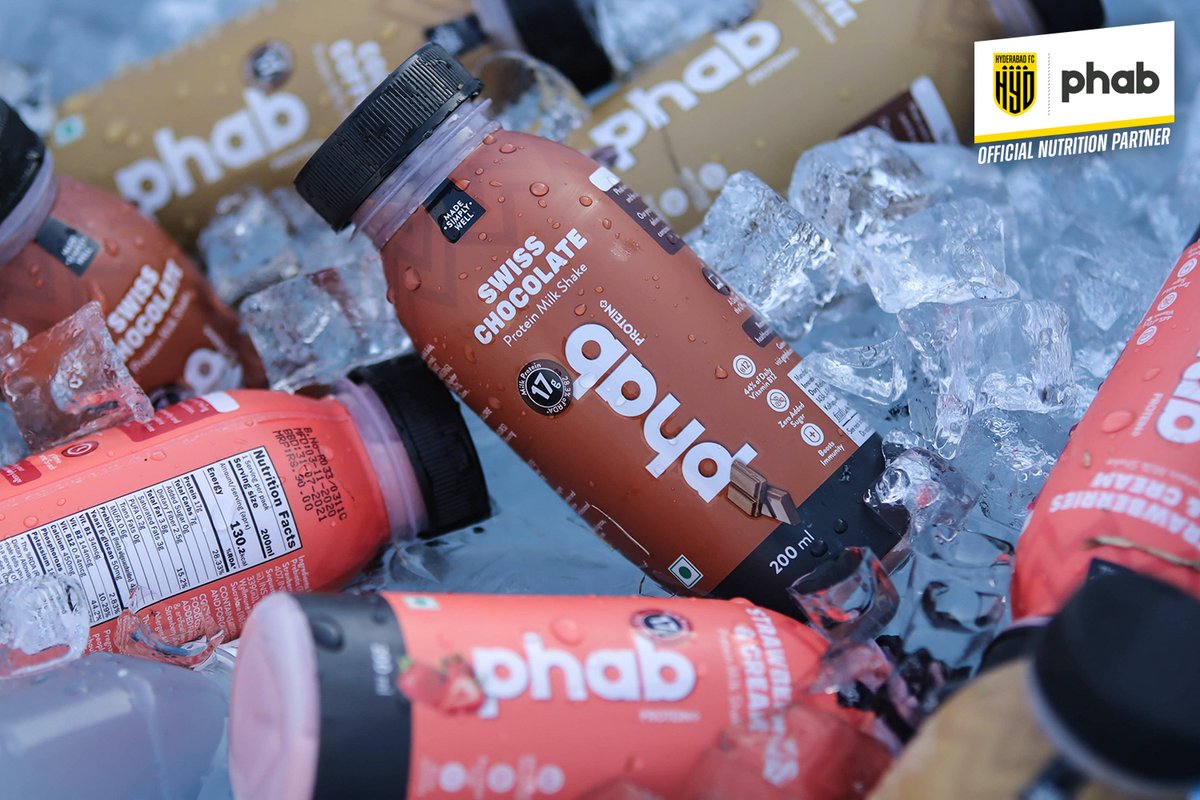 HydFCOfficial's tweet photo. 💪 Get ready to take on any opponent with Phab Protein Shakes that include 17gm protein and immunity-boosting ingredients! 
 
#FootballMadeFun #GetPhab #FitnessMadeFun #ProteinShakes #Healthy #HarKadamNayaDum #HydKeHainHum #HyderabadFC 🟡⚫️ https://t.co/t6xjTwpexl