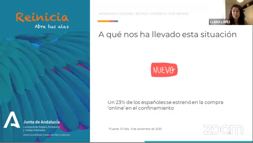 aemprende's tweet photo. 📊 Clara López, de @Barrabesbiz, nos da a conocer tendencias, valoración, escenarios futuros, exigencia tecnológica y claves Sector 🛍️ #Comercio al por menor

🧚‍♀️ #REINICIA🔄#zonaRESET

📺 https://t.co/003QPyOzeZ

@LorenaGarridoS2 @comercioAND @cherubinahats @Apparentia @rosasiles https://t.co/9mVHOlu1Kw