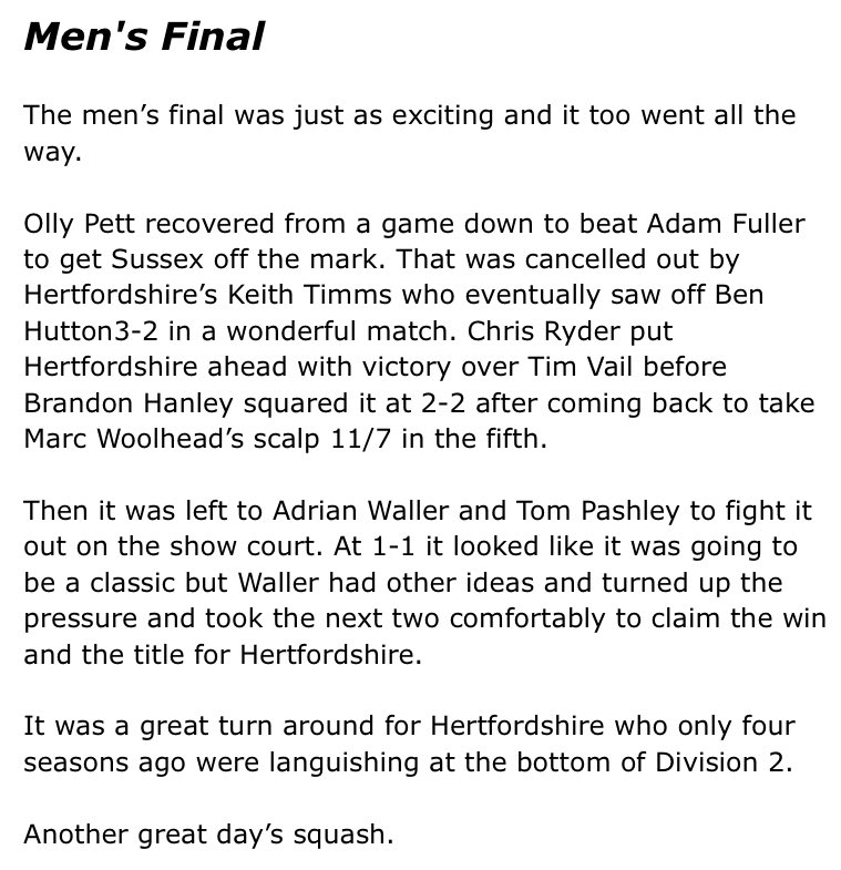 Berkhamsted Squash tweet media