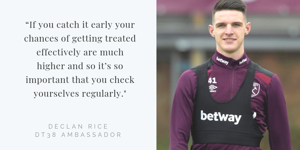Dylantombides's tweet photo. Smart advice from DT38 Ambassador & former Dylan Tombides Award winner @_DeclanRice
Be sure to check yourselves regularly guys, we suggest on the 1st of every month with #Check1Two ⚽️⚽️
#DT38UK #DT38Aus #Charity #RaisingAwareness #TesticularCancer #SelfChecking https://t.co/UMTprU5HKx