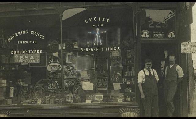 H new &amp; sons bicycle shop 223 forest road Walthamstow 1910