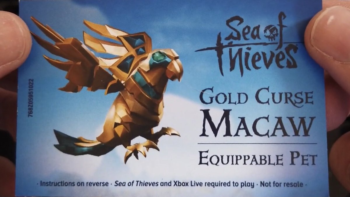 grimpops's tweet photo. Heads up - I’m giving away the #SeaOfThieves gold curse macaw over on YouTube. 🦜

https://t.co/ebdkUhhhSF https://t.co/7JKnIirgfq