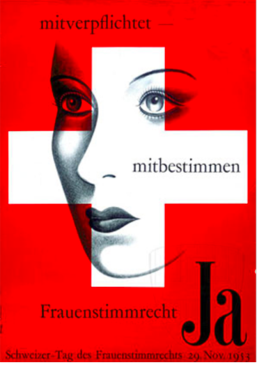 On a more positive note, some pro-suffrage posters (1920s-1950s), all via:  https://www.swissinfo.ch/fre/multimedia/affiches-d-un-autre-%C3%A2ge/29348330