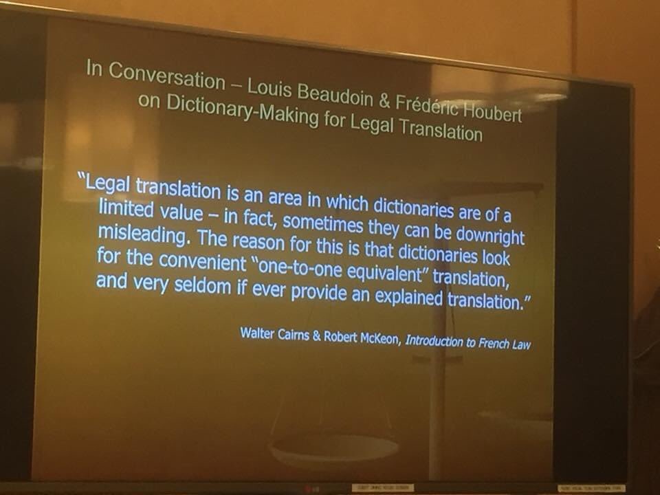 Jurtrans_Ltd's tweet image. on #dictionaries #legaltranslation nice reminder from an interesting talk at the 2018 @wordstodeeds pre-conference event by @FHoubert and Louis Beaudoin. Can&apos;t wait for a return to face-to-face events