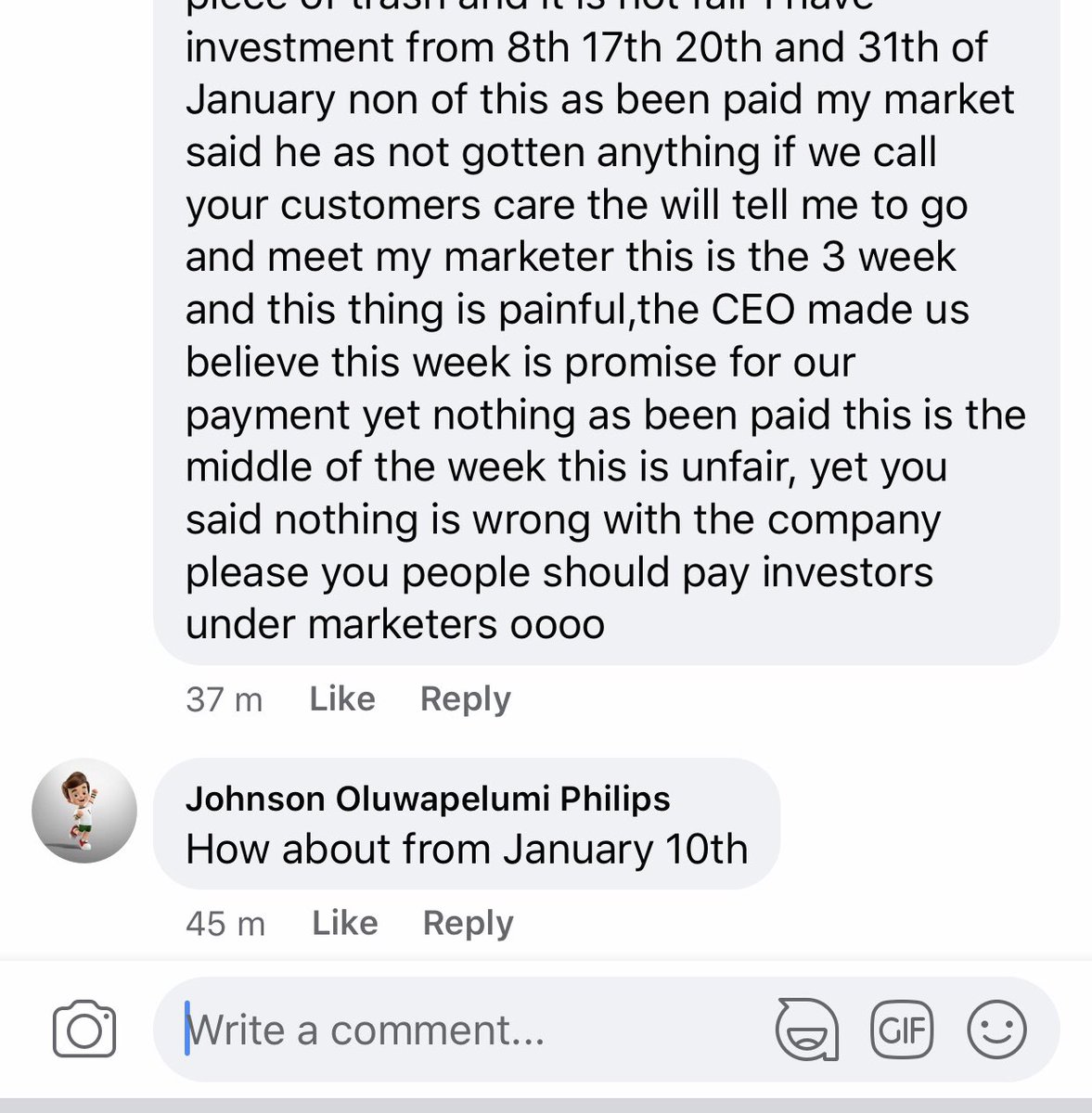 It would have been bearable if there was any communication. No phone call, No email, No chat, They removed the comment section on Instagram, they were not replying the comments on Facebook, they stopped replying DMs etc NADA! #quintinvestmentpayyourinvestors