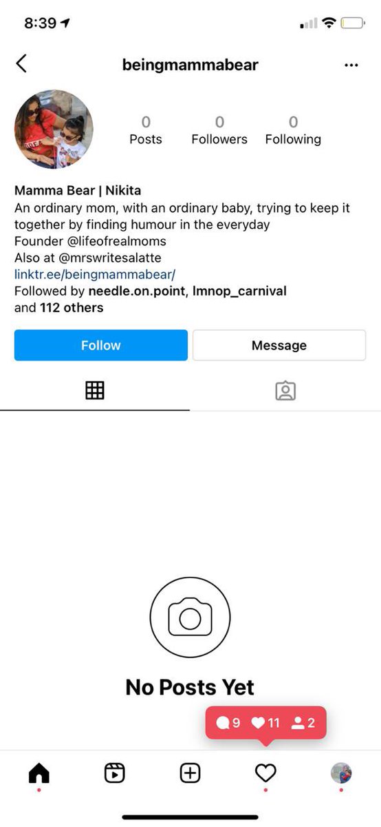 beingmammabear's tweet photo. Hey @instagram I’ve been facing a weird issue with my account. I’ve tried reporting it three times since November 2020 and I haven’t received a response and the glitch (if that’s what it is) hasn’t sorted itself out. Attaching images/screenshots below. #instagramglitch https://t.co/lxJrkmeYs4