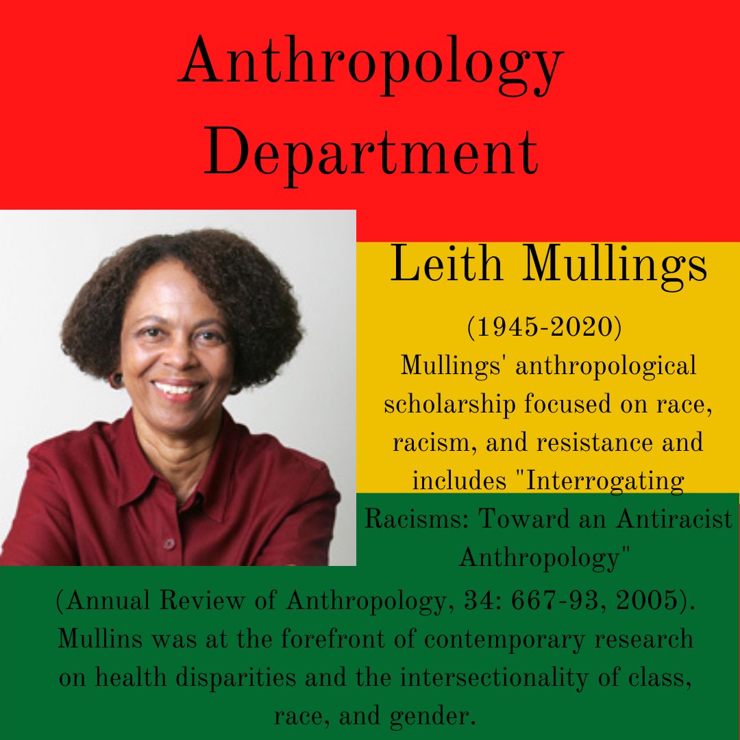 Today we feature Leith Mullings, submitted by the Anthropology Department!