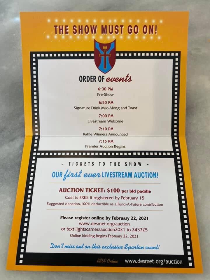 DesmetAuction's tweet photo. Grab your seat at our first-ever virtual auction! Tickets are FREE until February 15. Use this link and then forward to a generous friend!

https://t.co/lHLd9ot5OM https://t.co/38aLQ3S3S9