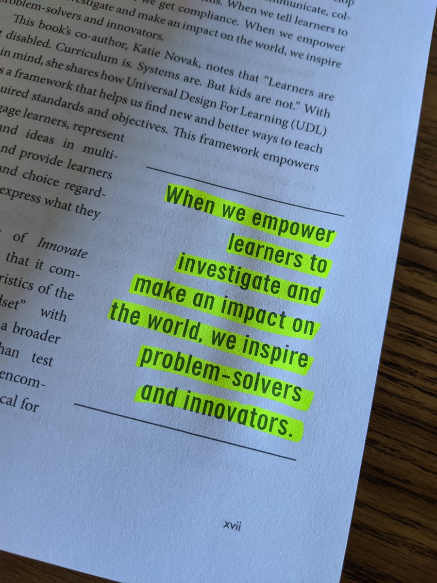 A little reading this morning before kids walk into our room.  A good reminder💡#innovateinsidethebox