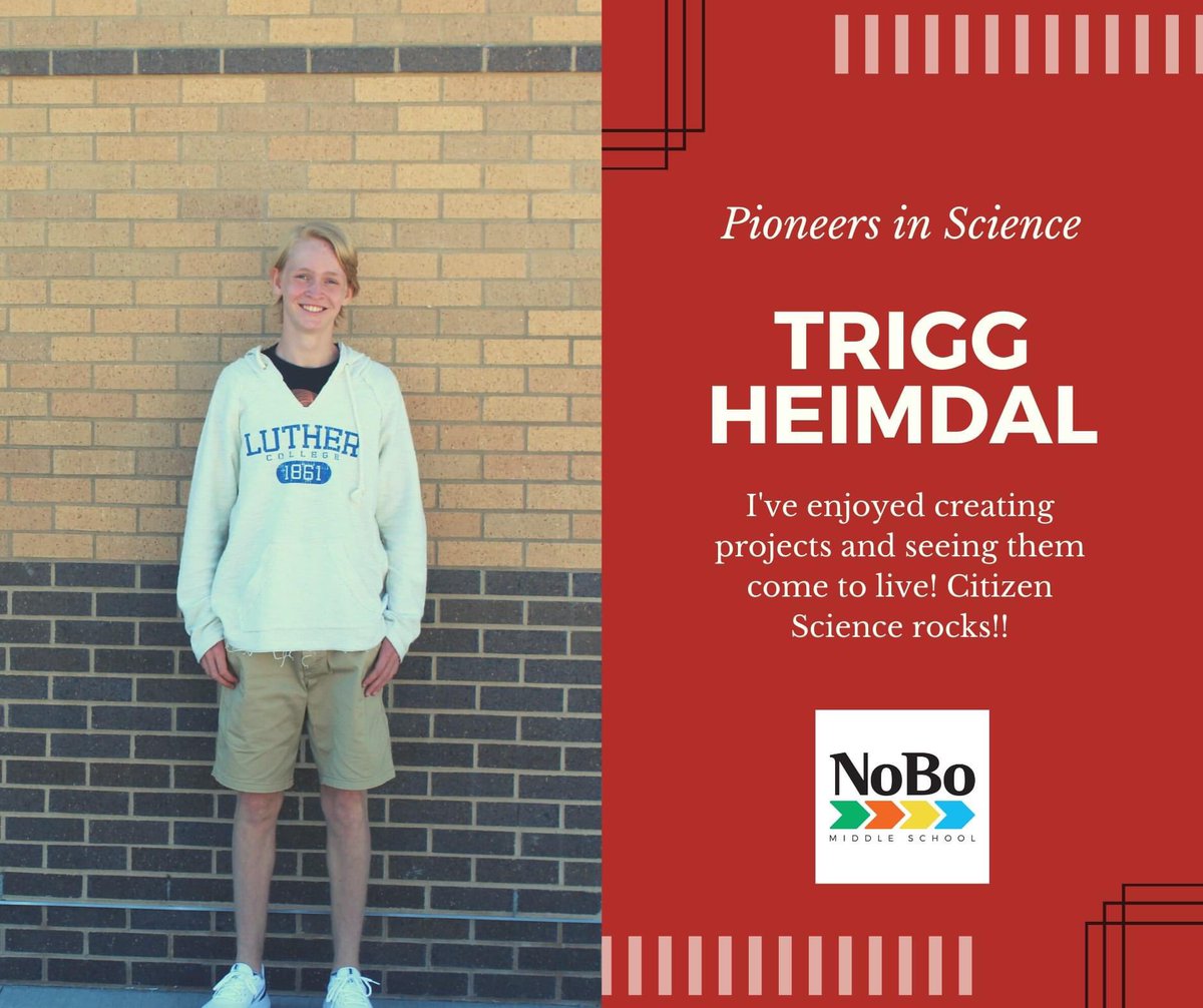 NoBoMiddles's tweet photo. ⭐Student Spotlight!Meet Trigg!⭐️
He has been a valuable member of the #PioneersinScience team and a member of the NOBOMS PR team! Trigg is accountable to his team and has some amazing ideas to make their projects flourish!! #STEMBEST #noboms #communitydrivescurriculum https://t.co/5xB2dlhAtu