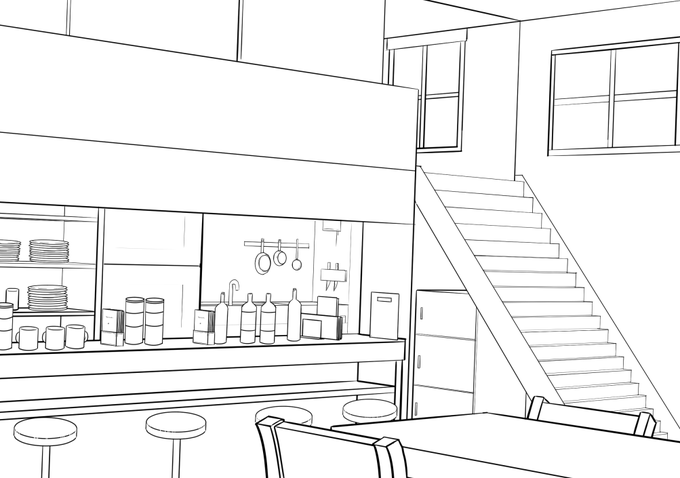 前に描いたのリトライ、の途中 