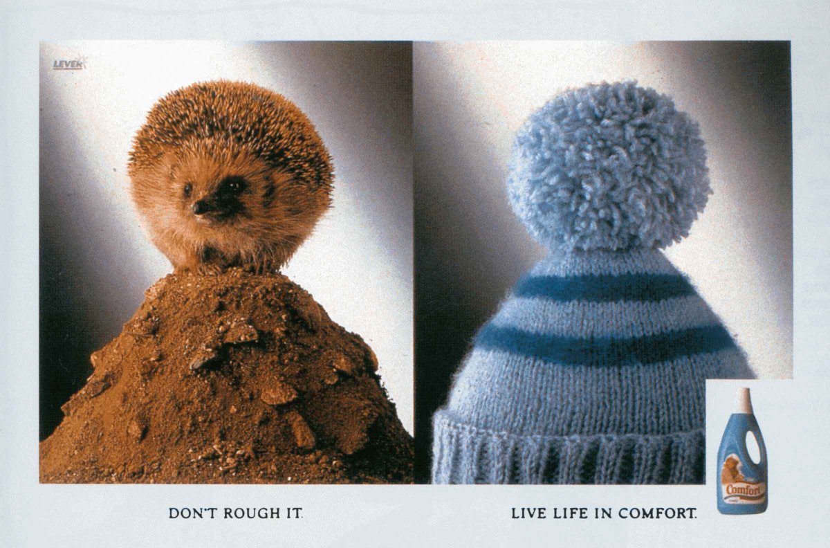 Ogilvy's tweet photo. #TBT: 1991
Don't Rough It. Live life in comfort. 
Client: Comfort
Team: @OgilvyUK

Check out more #ClientWork, here: https://t.co/aVnBIKizhg https://t.co/I35PgQruNy