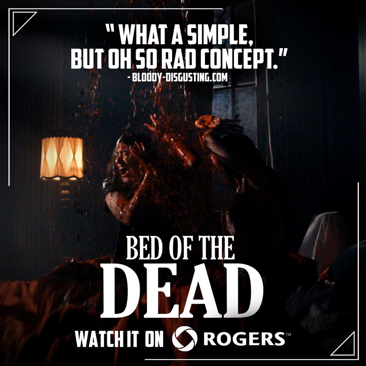 BED OF THE DEAD 
Four twenty-year-olds find themselves stuck on a haunted antique bed where leaving means suffering a gruesome death. Plagued with frightening hallucinations, they must figure out the bed's secrets before they are ultimately picked off one by one. 
#BedOfTheDead