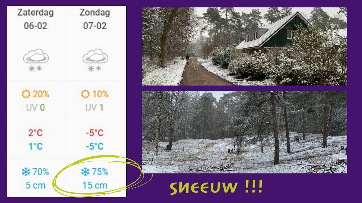 YES! Een écht pak sneeuw dit weekend! Je kunt nog bij ons in het bos overnachten! De Mowglihut en Joris zijn nog vrij! wolfskuil.nl/gezinsovernach… #Ommen