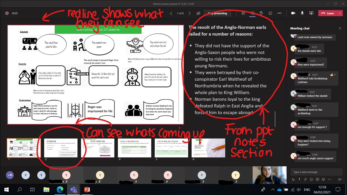 Day 24 MS teams tip- How to see your notes in ppt whilst sharing your screen. Today is a wonderful day! I saw this option become available for MS business last week and when I went to teach today it was there! Hoorah! If you don't know what I mean check the image + thread...