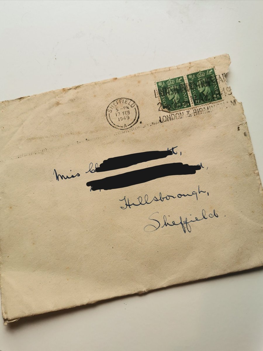 Hidden in amongst the bills and junk mail was this Valentines card, postmarked 13 February 1949.