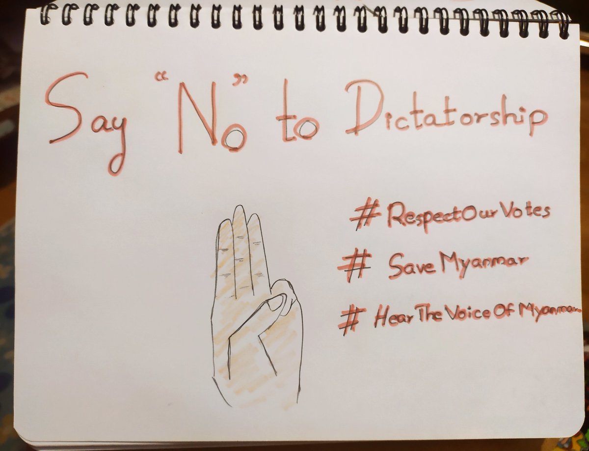 I'm student and holding pencil not a gun. I'm not interested in politics before but now as a Burmese citizen I'm worried abt politics. We don't wanna go back to the time like 1988.
We've to fight that shit together for our future 🇲🇲
#RespectOurVotes 
#HearOurVoiceOfMyanmar