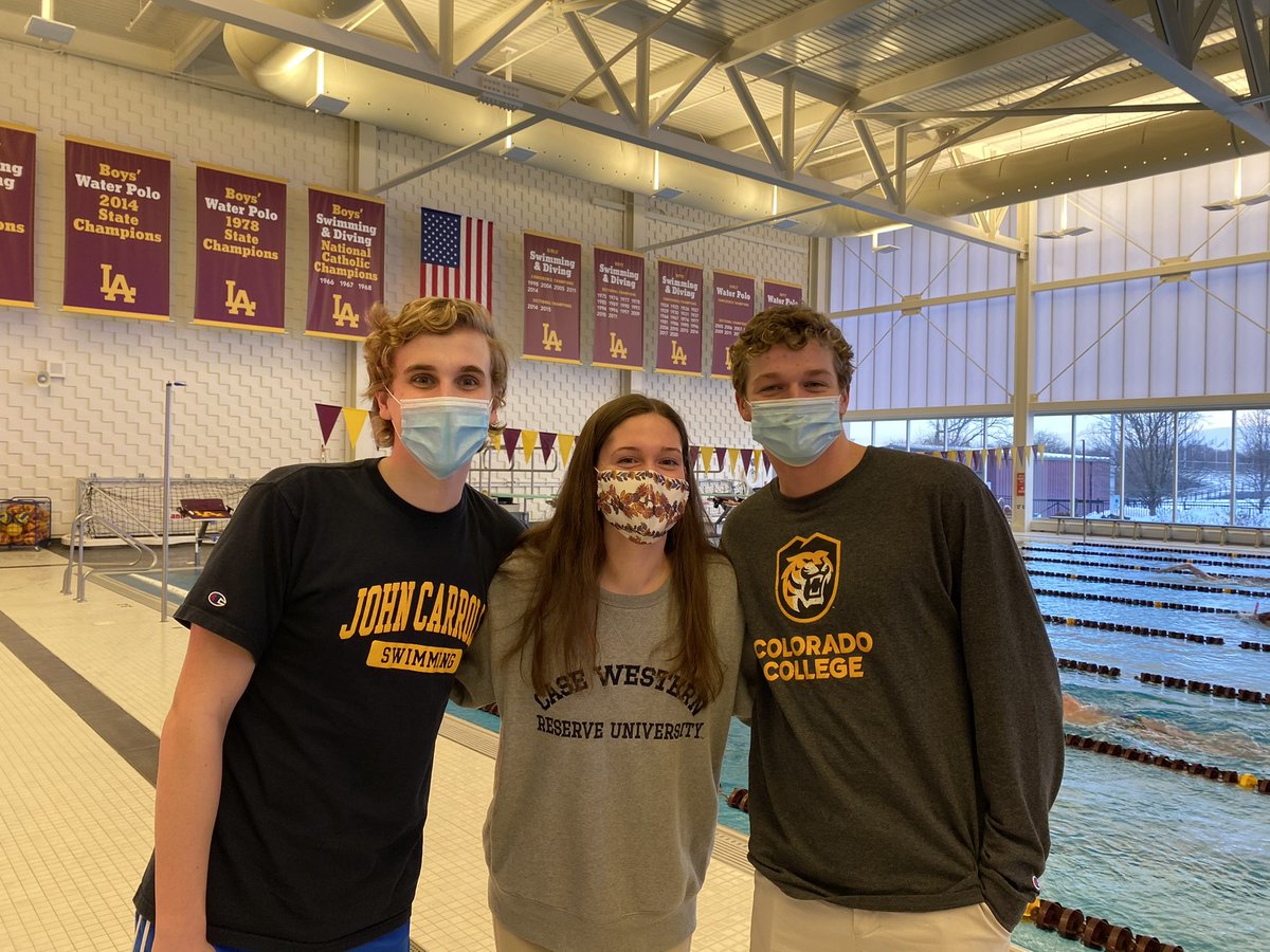Congrats to Aidan Hulseman (John Carroll), Step Flanagan (Colorado College), and Maddy Reed (Case Western) on their NLI signing day!