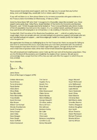 The cross-party support for those excluded from any Covid support is huge. The Chancellor needs to start listening & provide support to the millions who so far have had nothing @ForgottenLtd @ForgottenPAYE @ExcludedUK Pleased to sign this letter to @RishiSunak 👇