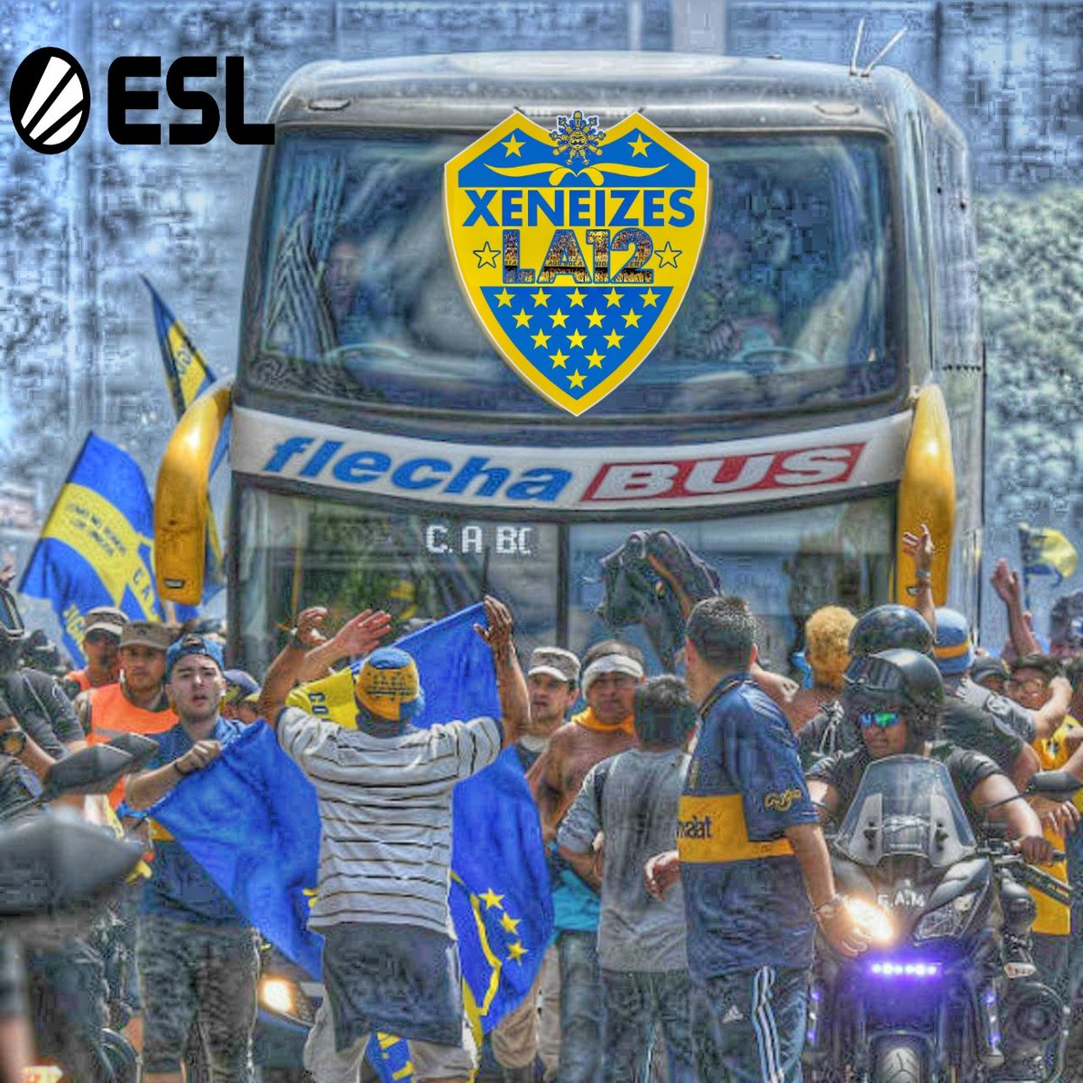 Xeneizes__La12's tweet photo. ~Nuestros gladiadores participaron en la @ESLItaly fuera de casa contra
#ATRIPALDATEAM
#VamosXeneizes #LaMitadMàs1 #UnicoAmorLa12
@elyonki77 @kilpin21 @Sugar_Show13 @tod9699 @Pako45759759 @Lorenzinho_28 @Doc_Maiden_Hell https://t.co/2biCGjFBRw