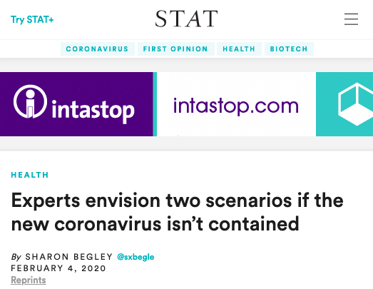 4 Feb 2020: 'What will a world with endemic 2019-nCoV — circulating permanently in the human population — be like?'
