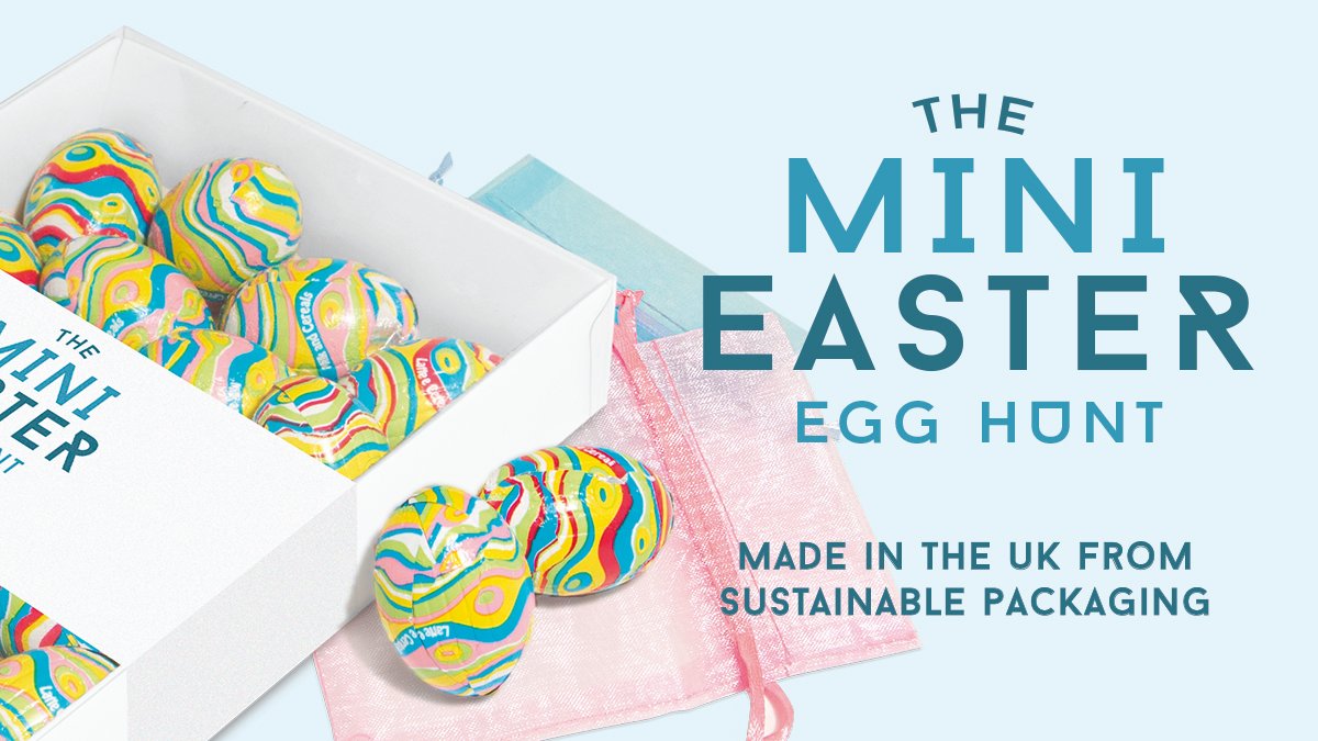 The Mini Easter Egg Hunt Box comes packed full with mini chocolate easter eggs. Box includes organza bags to collect your hidden eggs!

Check out the range at lnkd.in/dSvyF24

#easter #easteregghunt #promotionalmerchandise