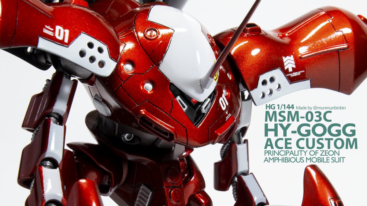 HGハイゴッグオリジナル塗装「エース専用ハイゴッグ」完成しました