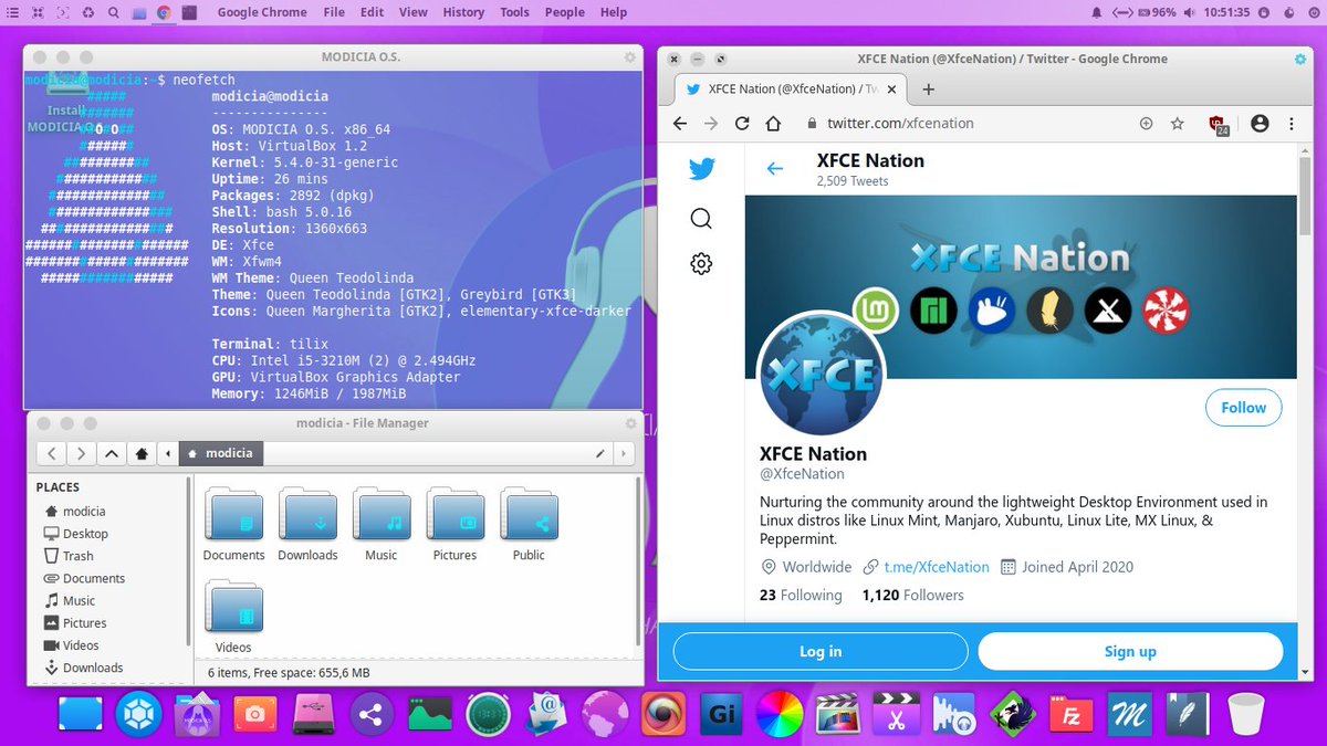 XfceNation's tweet photo. Modicia OS is an Ubunutu LTS-based Xfce distro with a 3.7GB ISO packed with graphics & multimedia apps like RawTherapee, Kdenlive, Avidemux, Audacity, Master PDF Editor. #XfceDistro #ModiciaOS
See it in action https://t.co/KF30nO6khd
Check out its review https://t.co/jjmAT6pfmd https://t.co/AMYdybWjva