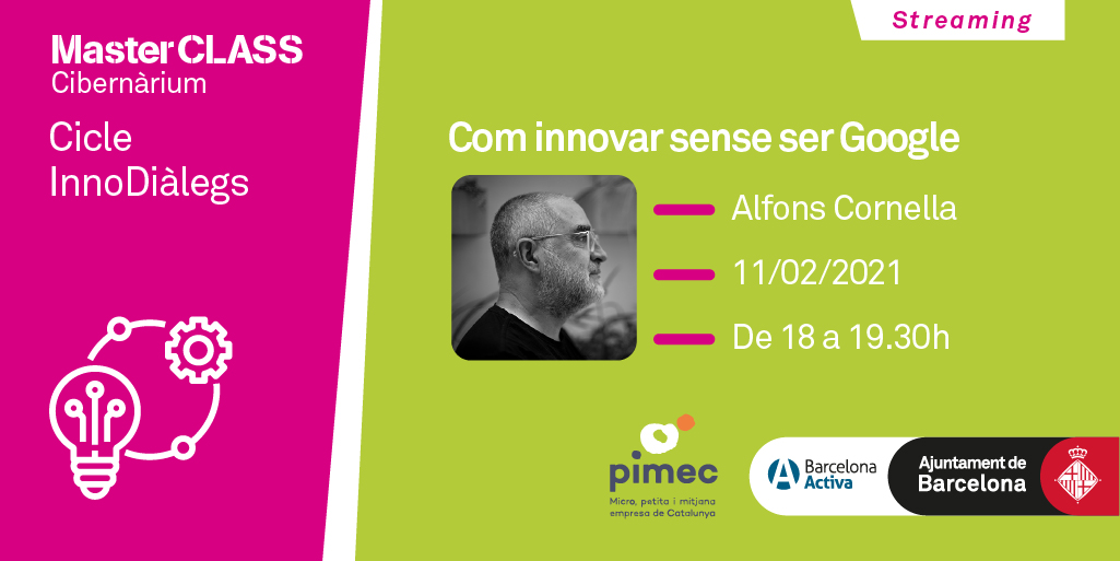 barcelonactiva's tweet image. Quins són els 10 aspectes més rellevants en un procés d’innovació? 💡Descobreix-ho en aquesta #MasterclassCibernàrium.

Amb més de 25 anys d’experiència, @acornella ens desvetlla les claus per innovar amb èxit sigui quina sigui la mida del teu negoci.

👉 ow.ly/MYcK50Dr1BY