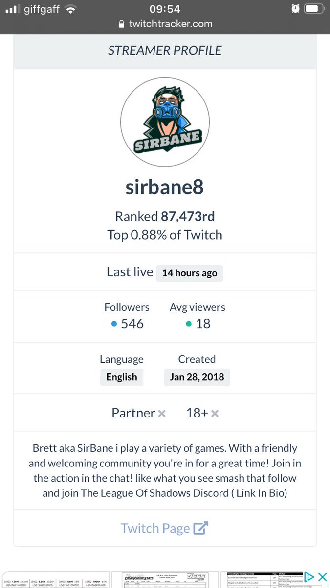 Sir_bane89's tweet photo. Top 90k of all streamers 🙏🏽🥰
Unbelievable Achievement, Thank You All For The Continued Support ❤️
#TRWfam #Vons #ElvenArmy #BootyFam  #TwitchFamily #twitchcommunity #twitchaffiliate https://t.co/NKsd9MrLU1