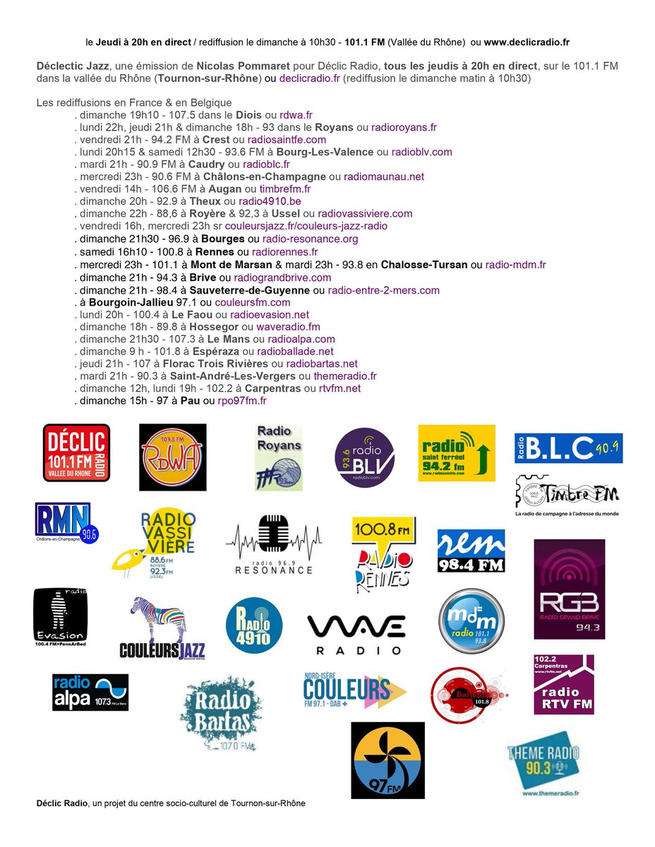 AuCoeurduJazz's tweet photo. [NEWSLETTER FEVRIER] 🎙️

#DeclecticJazz #janv w. #invités
☎️ Naïssam Jalal 🎶
☎️ Airelle Besson 🎺

🎧 On Air 🙏 direct ⏰ jeudi 20h 📅
📻 https://t.co/oL6dEyTmJl

Pas de couvre-feu pr le jazz... à la radio !

🎶
#DJ10_
🍎 https://t.co/qcQi9KIvEs