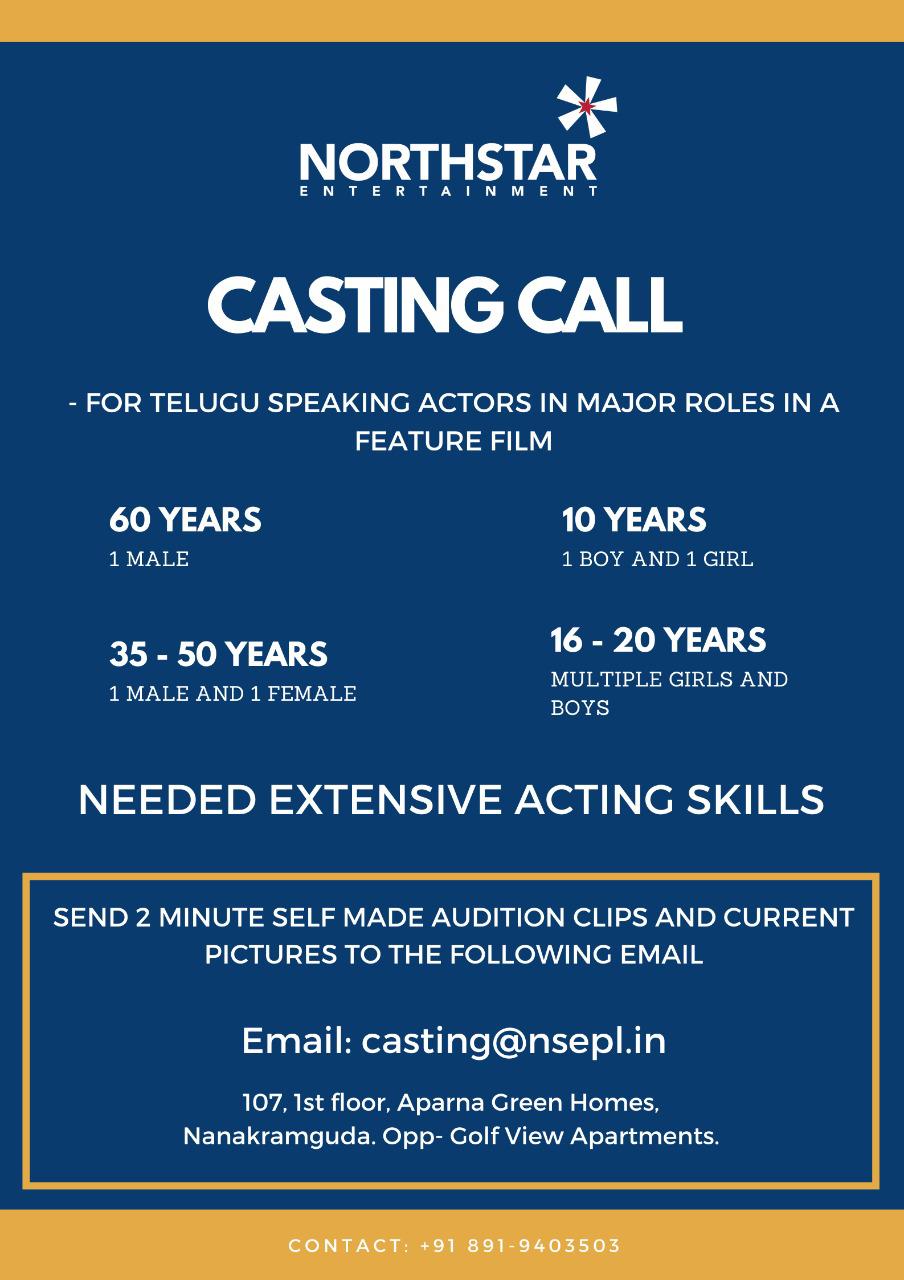 BA Raju&#17;s Team on Twitter: "CASTING CALL for Telugu speaking
