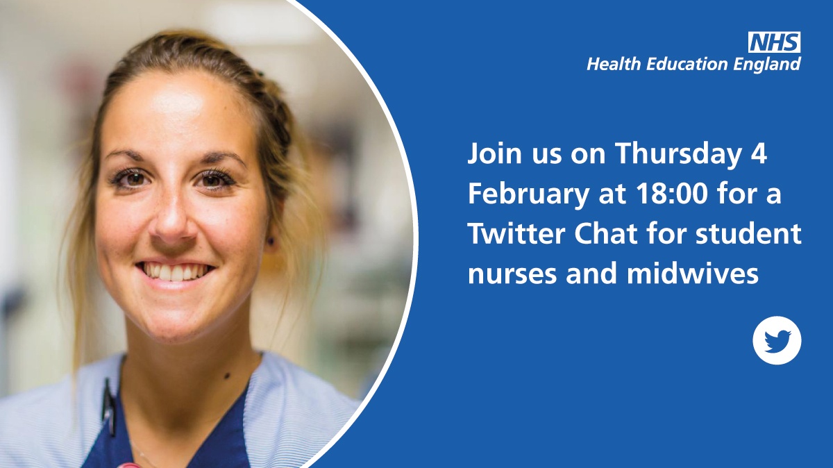 NHSHEE_SEast's tweet photo. Calling all student nurses and midwives for a Twitter Chat tonight at 18:00 about education, training and wellbeing. 💙 Join using #NMStudentsSE https://t.co/FBs0gFPwyZ