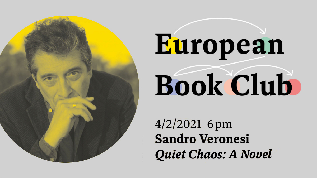 📚🇪🇺 EUNIC Ireland's monthly #EuropeanBookClub is starting #tonight 6pm with #italian #novel 'Caos calmo' and a talk with its #author Sandro Veronesi and #translator Michael F. Moore! #Free booking: bit.ly/3pmUA2y